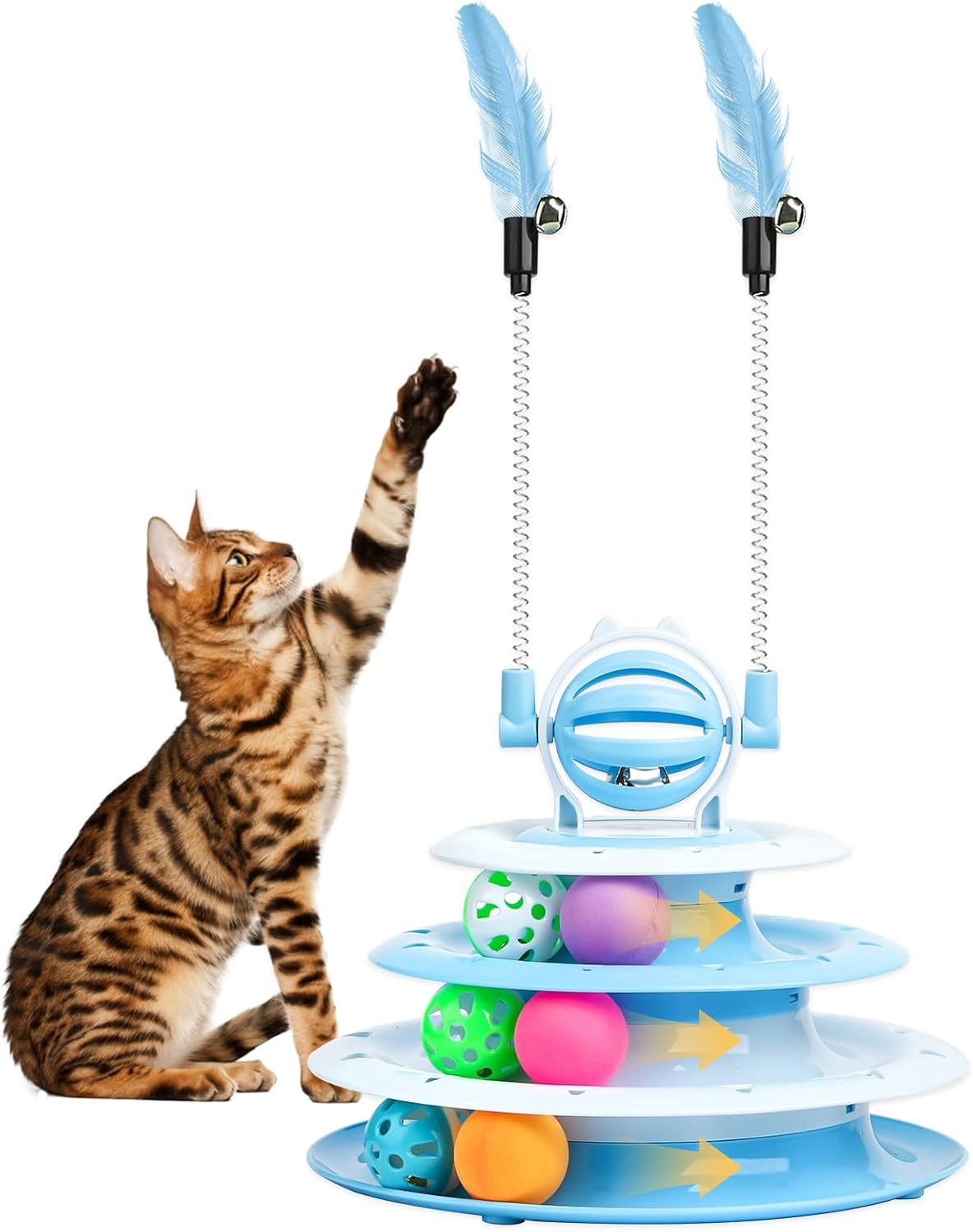 Indoor Cats Kitten Toys Interactive Cat Toy Cat Puzzle Toy Cat Ball Toy