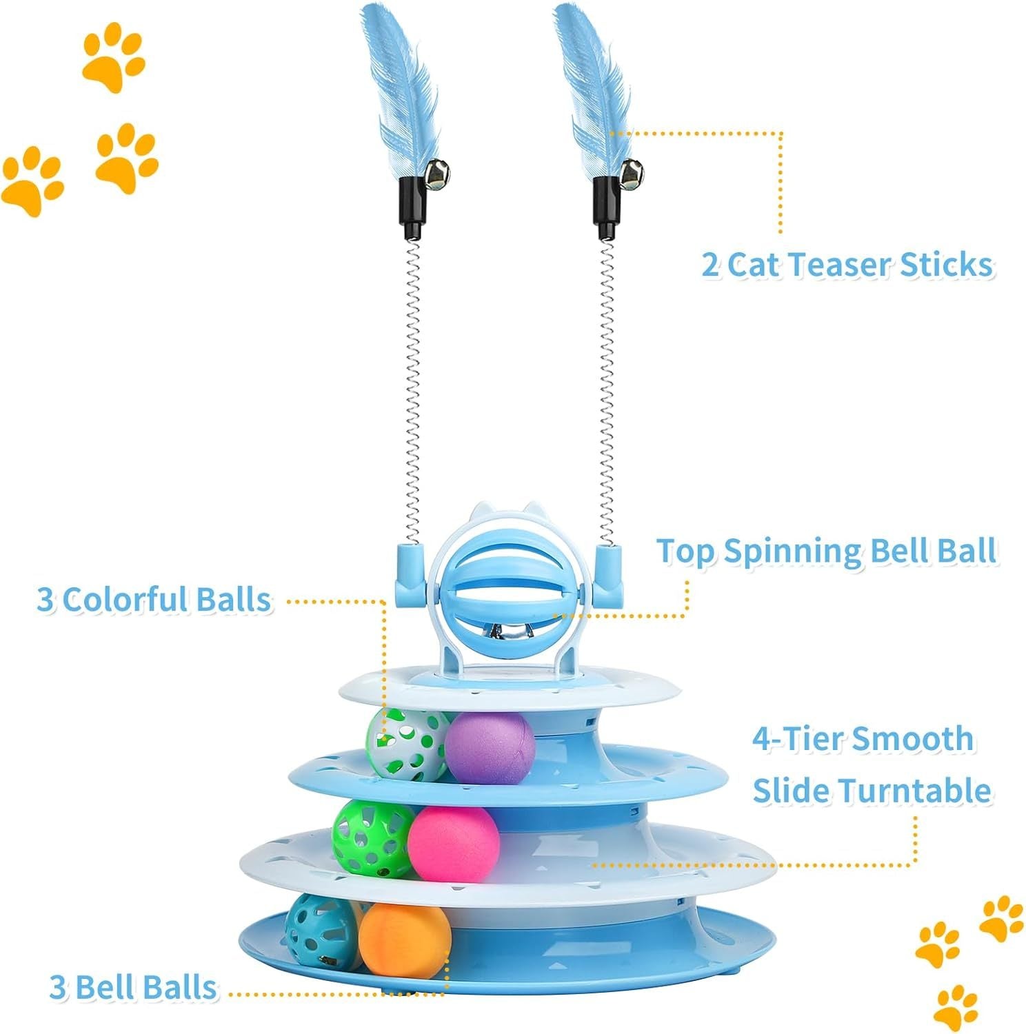 Indoor Cats Kitten Toys Interactive Cat Toy Cat Puzzle Toy Cat Ball Toy