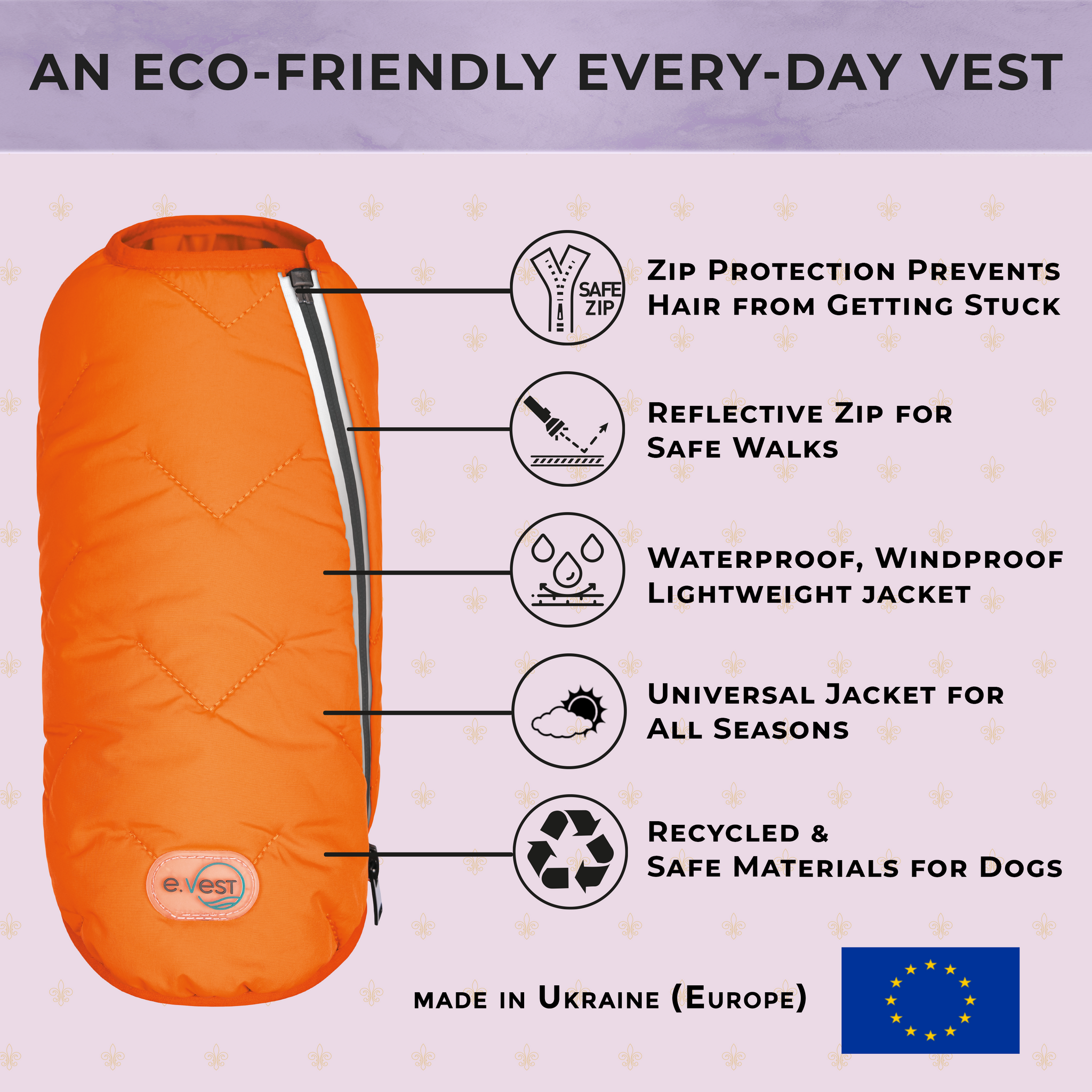 Sustainable Eco-Friendly Dog Jacket / Vest - Made