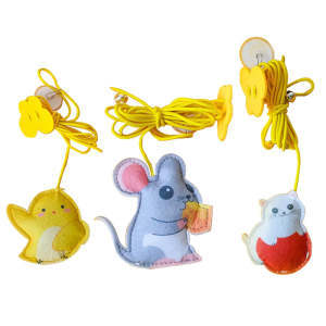 -hey Interactive Toy Rope Grabbing Mouse Telescopic Hanging Cat Pet Supplies