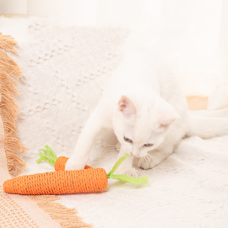 Cat Toys Carrot Bites Paper Toys Ringing Stones Cat Sticks