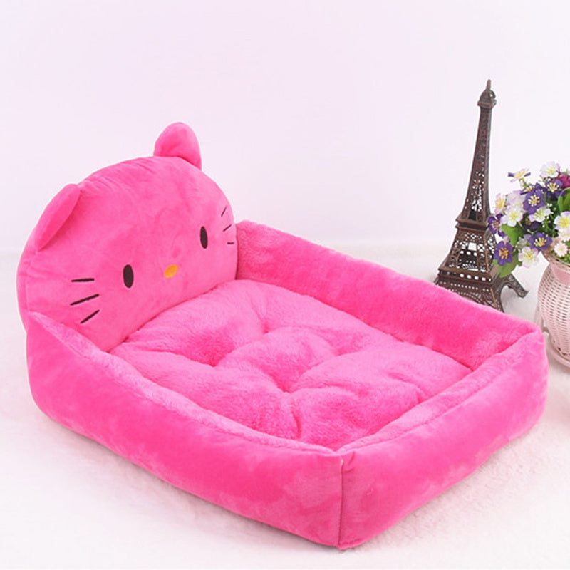 Winter Warm Puppy Cat Bed Sofa Washable Cartoon Pet Beds