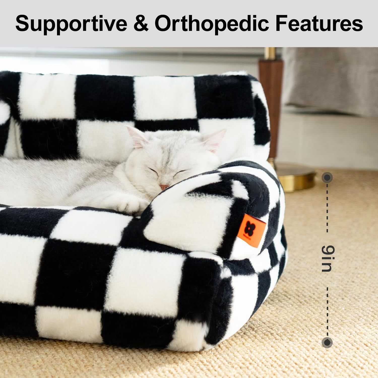 Fluffy Cat Couch Washable Pet Couch Bed