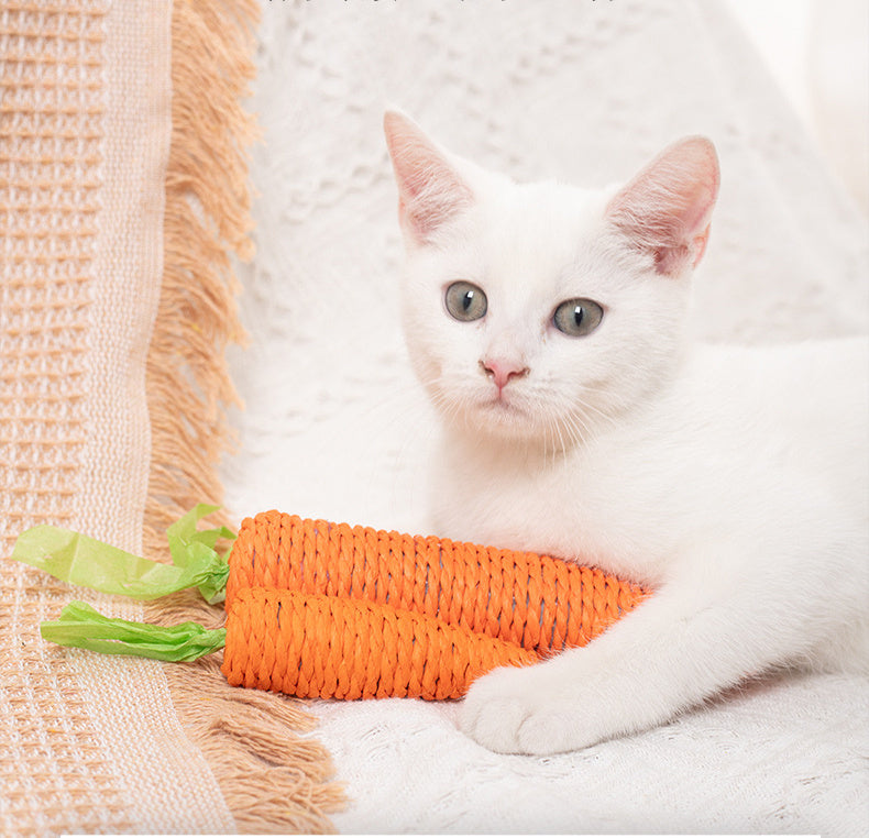 Cat Toys Carrot Bites Paper Toys Ringing Stones Cat Sticks