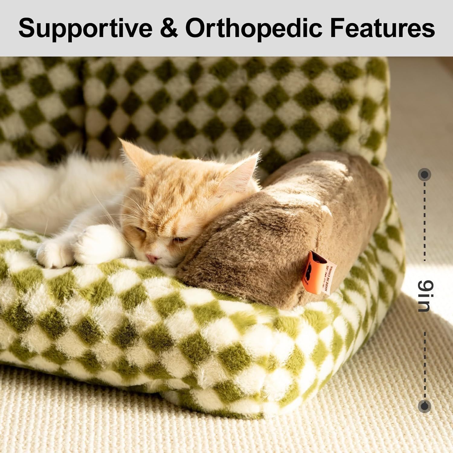 Fluffy Cat Couch Washable Pet Couch Bed