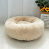 Pet Dog Bed Warm Fleece Round Dog Kennel House