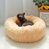 Pet Dog Bed Warm Fleece Round Dog Kennel House