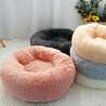 Pet Dog Bed Warm Fleece Round Dog Kennel House