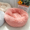 Pet Dog Bed Warm Fleece Round Dog Kennel House