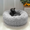 Pet Dog Bed Warm Fleece Round Dog Kennel House