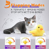 Cat Catnip Toys Beating Wings Duck Rechargeable Lifelike Quack ChirpingTouch Activated Kitten Toy Interactive Cat