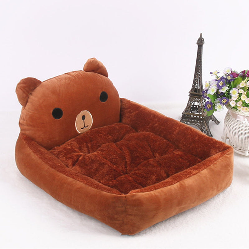 Winter Warm Puppy Cat Bed Sofa Washable Cartoon Pet Beds