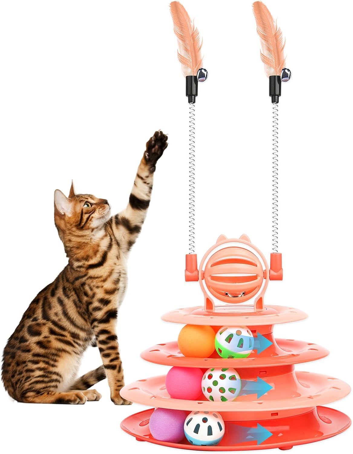 Indoor Cats Kitten Toys Interactive Cat Toy Cat Puzzle Toy Cat Ball Toy