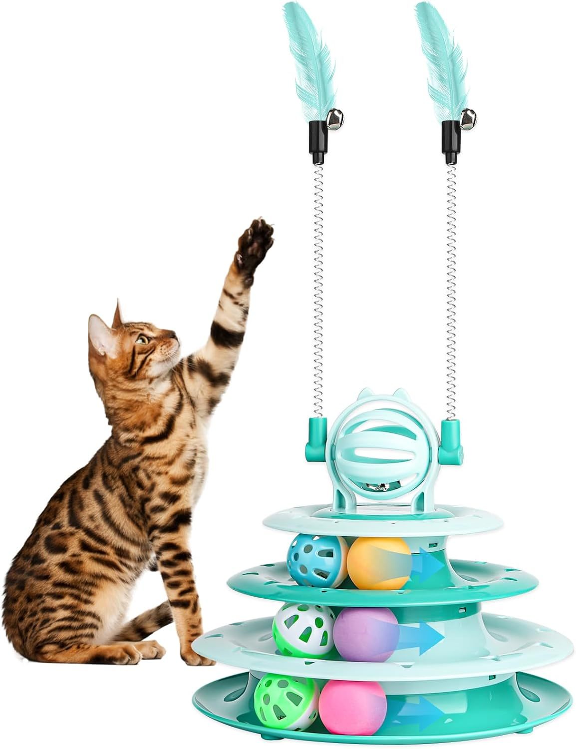 Indoor Cats Kitten Toys Interactive Cat Toy Cat Puzzle Toy Cat Ball Toy