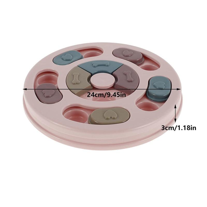 Pet Dog Puzzle Toys Round Interactive Slow Dispensing Feeding Pet Dog