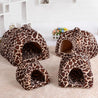 Soft Strawberry Leopard Pet Dog Cat House